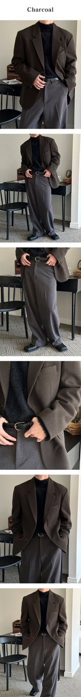 [F/W] Herringbone wide slacks(3color)