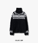 No.1024 dia wool20 KNIT ZIP-UP (3color)
