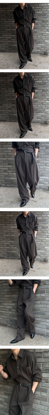 [SET UP可能] ベーシックコットンハーフバンドパンツ(6olor)