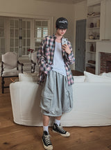 Cross-check seersucker shirt