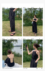 【MADE】Back slit long dress