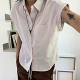 Romo Slim Fit Stripe Roll-Up Short Sleeve Shirt