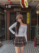 Lucy アンバランスオフクロップロングスリーブ