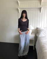 ジョアン フォールディング ワイドレッグ パンツ