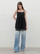 (BL-4321)KASI FLORAL SLEEVELESS BLOUSE