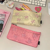(S/S) ribbon pattern pencil case (2 colors)