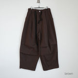 webbing belted cotton wide pants