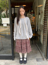 ラネヒシャーリングリボン長袖Tシャツ