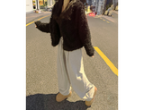 (65% COTTON/INNER ITEM) ベーシックストレッチリブアシンメトリークロップチューブトップ - 2 COLOR