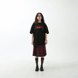 タータンチェックラップスカート RED
