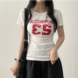 リカナンバー レタリング ショートスリーブ Tシャツ