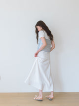 Flow Wrap Maxi Skirt - Ivory