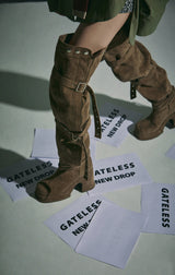 BUCKLE THIGH HIGH BOOTS