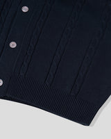 Tiban Cable Knit Short‑Sleeve Cardigan