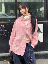 シャーリングチェックシャツ (2C)