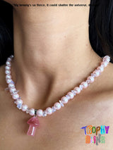 Pink Mushroom Necklace