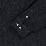 Washed over denim shirt (deep blue)