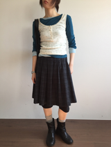 YWD PLAID PLEATS SKIRT (3color)