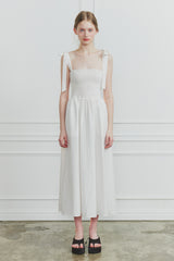 CINDY LONG DRESS white