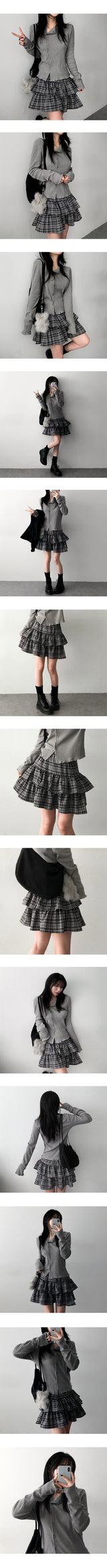 Shade Punching Pattern Snap Eyelet Cardigan