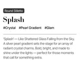 MUZMAK Reusable Glam Design Nail Tip Splash(Round Stiletto)