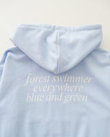 a spring hoodie jacket, baby blue