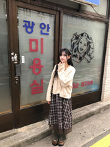 da flower knit cardigan