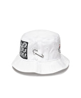 BBD Anxiety Patch Bucket Hat (White)