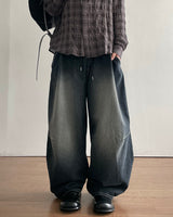 Dot Brush Denim Pants