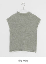 Rahini Layered Half-Neck Cap Short Sleeve Knit