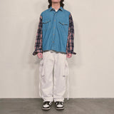 strap elastic pants_white