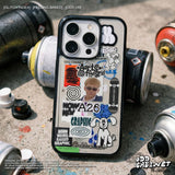 Hip Sticker Collage Epoxy Bumper iPhone Case