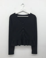 Teal Peach Frill Cardigan (5 Colors)