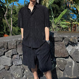 ASCLO Vacation Pleats Banding Half Pants (3color)