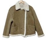 (100% SHEEPSKIN🐑🤎) 2 COLORS キュートフェミニンバターセミショートマウンテンコート