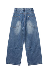 Jeff Big Pocket Washed Curved Jeans