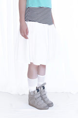 STRIPE COLORED FLARE SKIRT