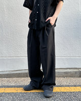 Sivenツータックワイドスラックス