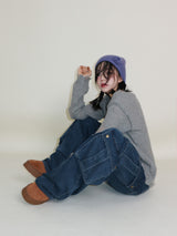 Zelda Double Pocket String Wide Denim Pants