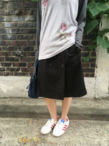 Double-Button Skirt