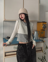 Linz Two-Tone Layered Knit Cardigan