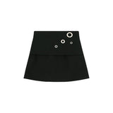 Eyelet 2 - Way Wrap Skirt - Black