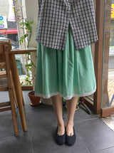Ruri Color Lace Midi Skirt