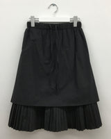ハチレイヤードプリテッドスカート (1color)