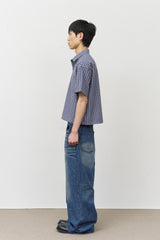 エード クロップド チェック シャツ
