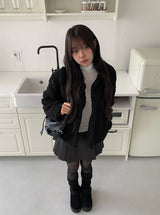 アンジュファーカラーキルトショートジャケット
