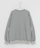 Killpu Stripe Flower Over Sweatshirt