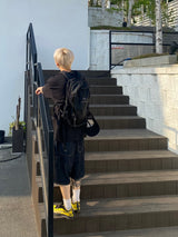 リネンカーペンターデニムハーフパンツ 2C