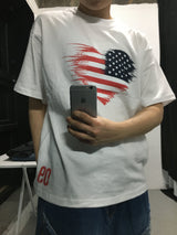 09 フラッグ セミクロップド ショートスリーブ Tシャツ(4c)