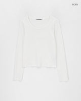 [B-BASIC] スタンダードUネック長袖シャツ (2 SIZE)